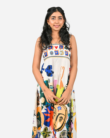 HC London Artistic Flair Maxi Dress