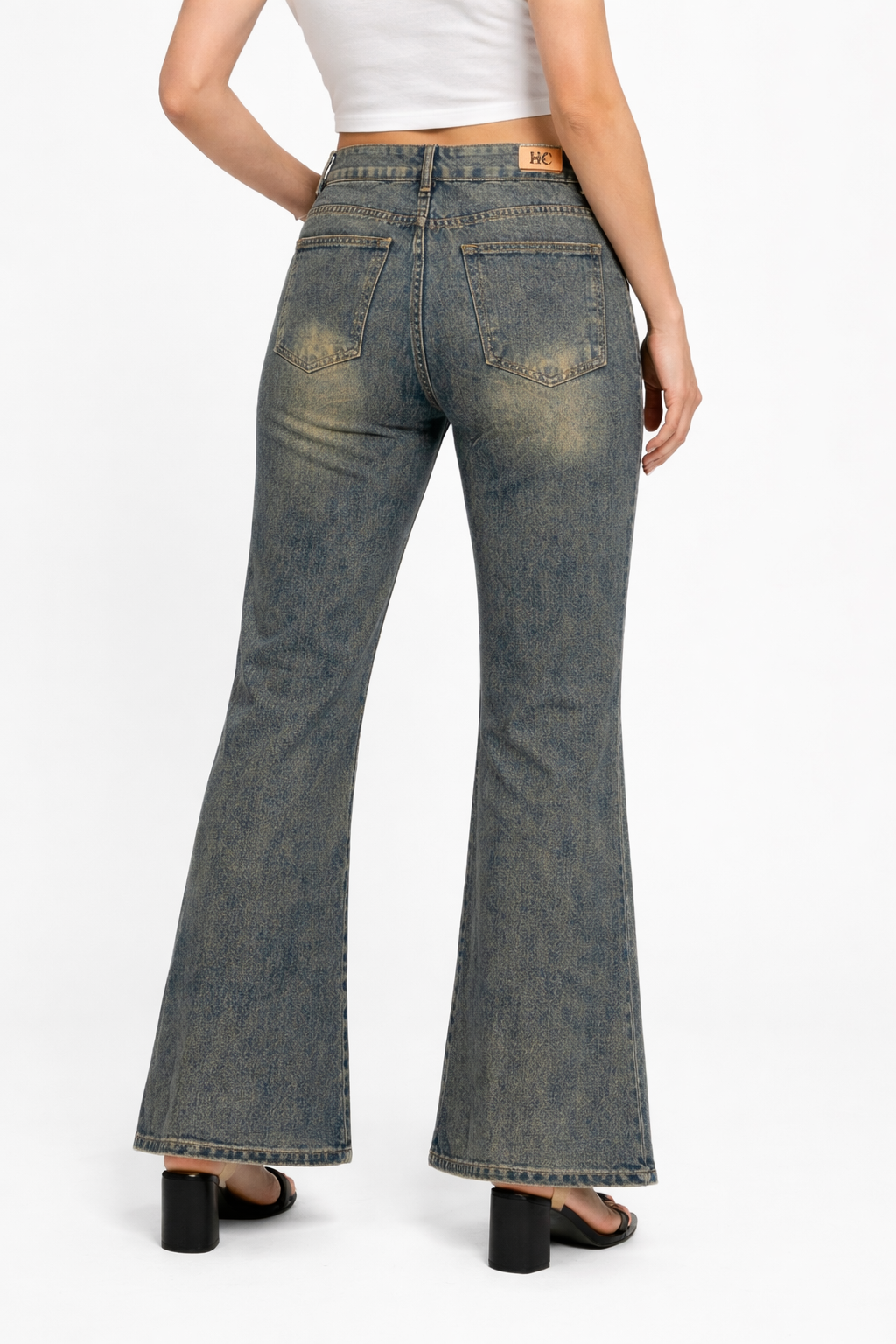 Premium High-Waist Flared Denim Jeans