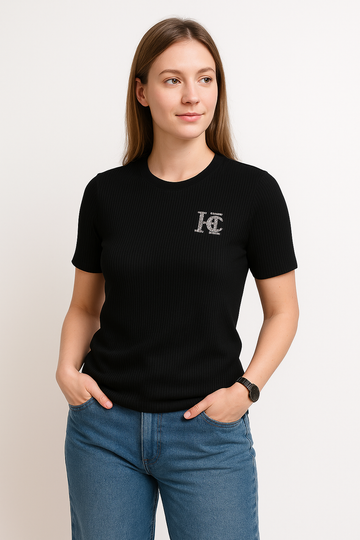 Ribbed Logo Tee