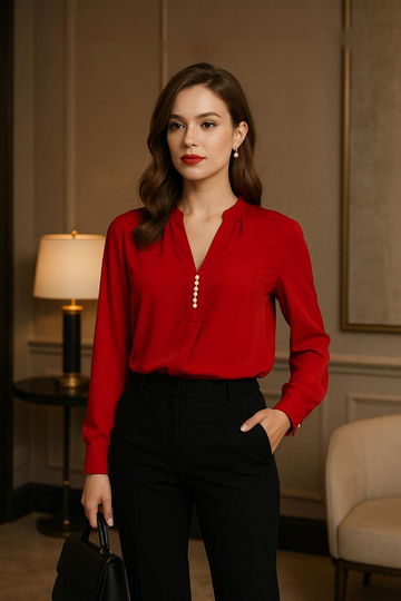 Crimson Chic Top