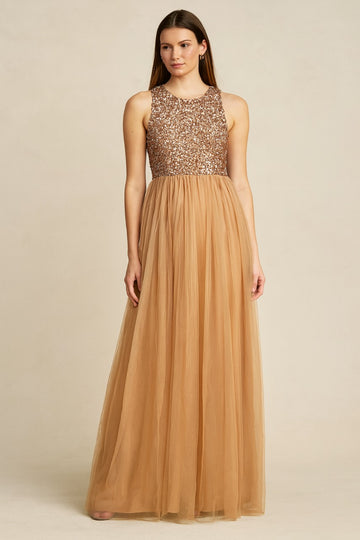 coloured Embellished Maxi dress