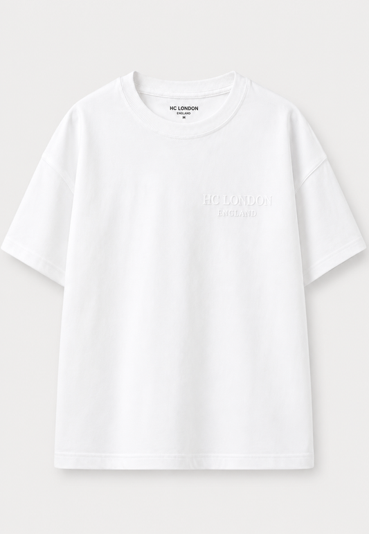 HC London Premium French Terry Co-Ord Set – White T-Shirt & Jade Green Shorts | Luxury Casual Wear for Men