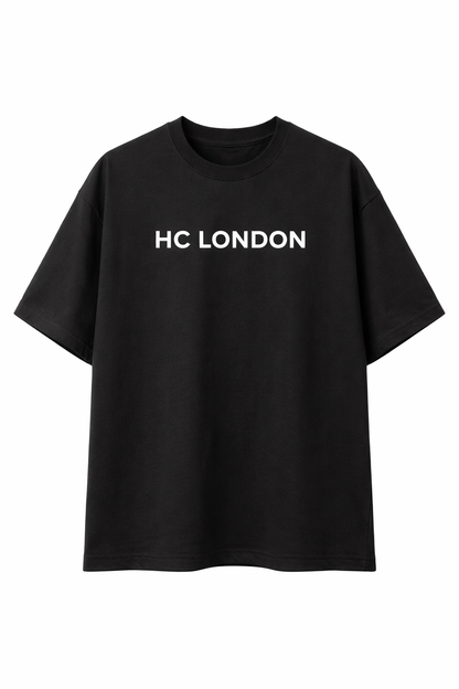 HC LONDON Premium 240 GSM 100% Cotton Oversized T-Shirt – Unisex Heavyweight Streetwear Tee for Men & Women