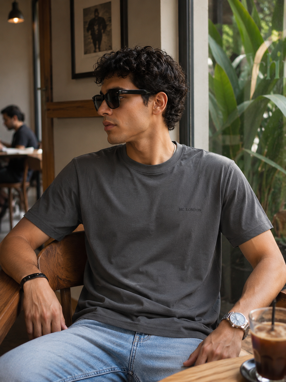 HC London Essential 180 GSM Premium Cotton T-Shirt – Charcoal Grey