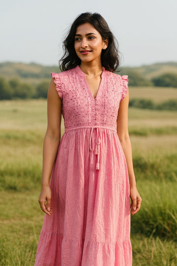pink chicken Pure cotton dress