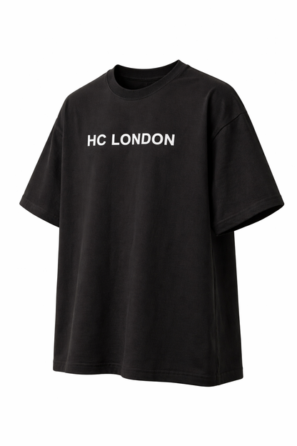 HC LONDON Premium 240 GSM 100% Cotton Oversized T-Shirt – Unisex Heavyweight Streetwear Tee for Men & Women