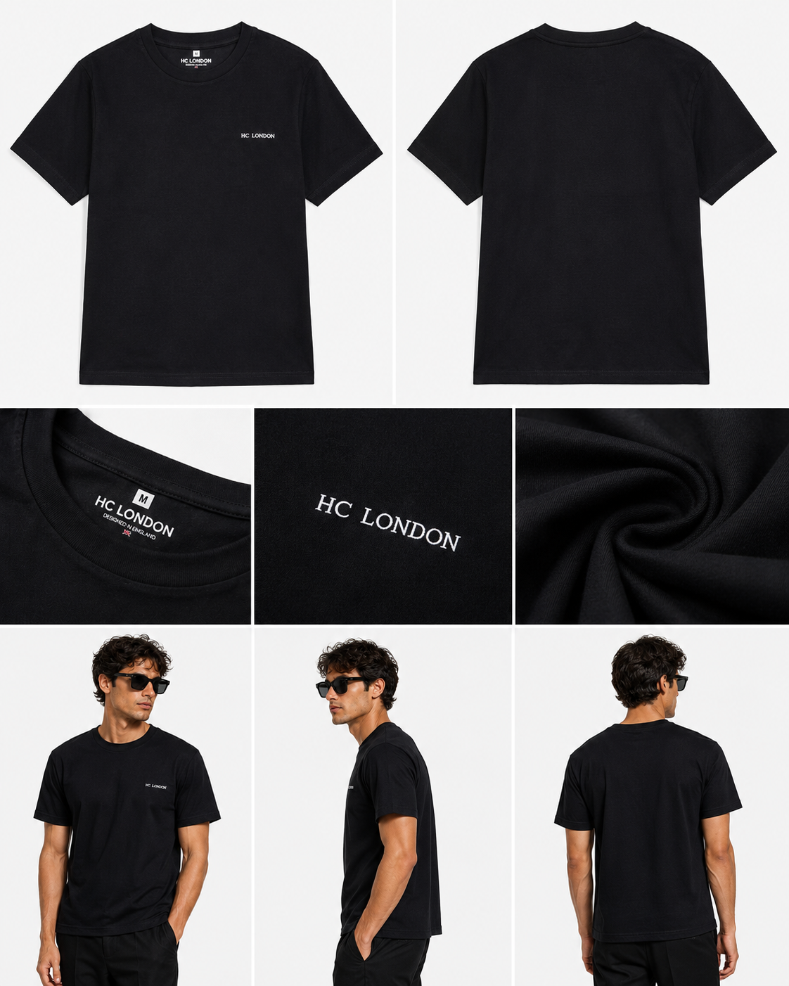 HC London Minimalist Signature Tee – Black