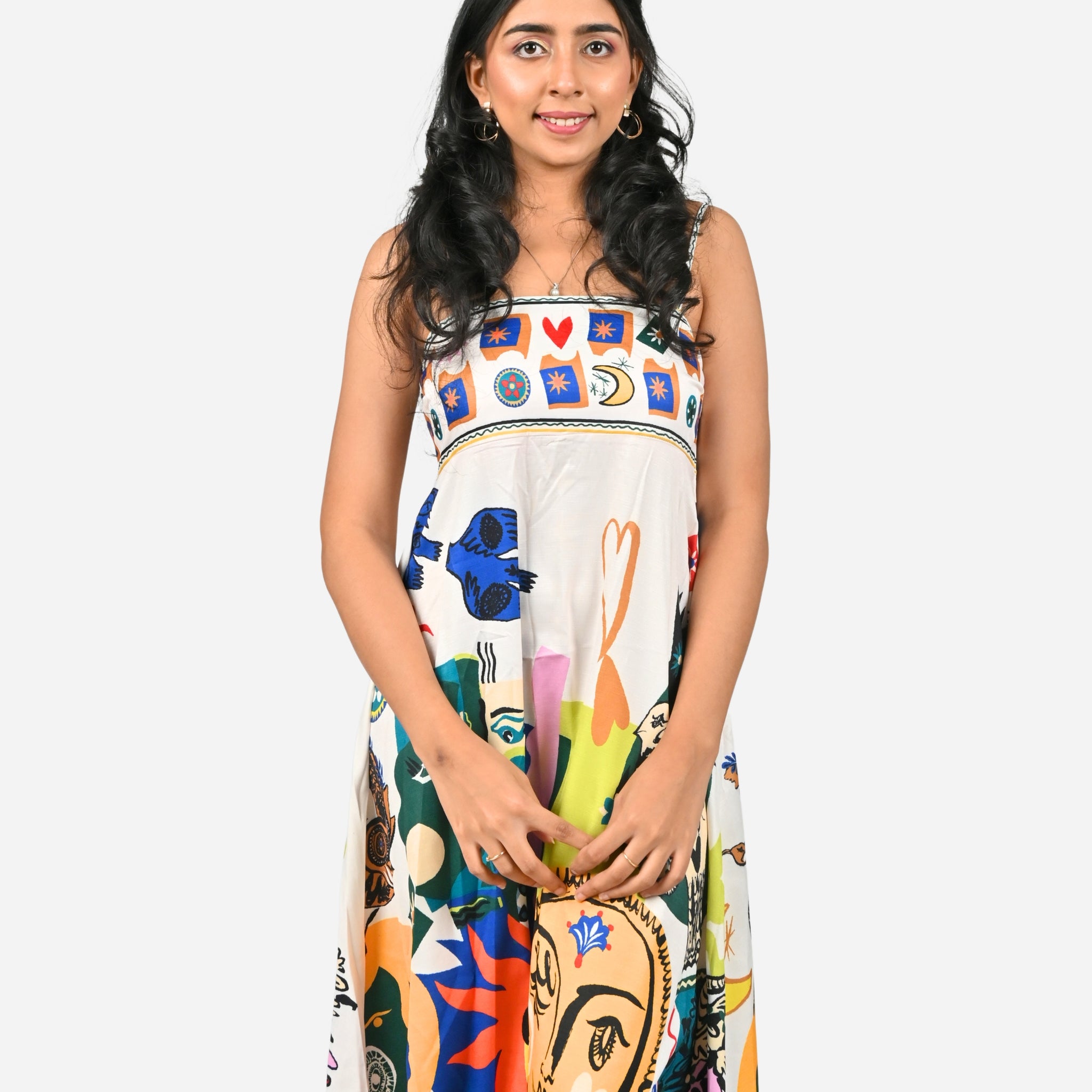 HC London Artistic Flair Maxi Dress