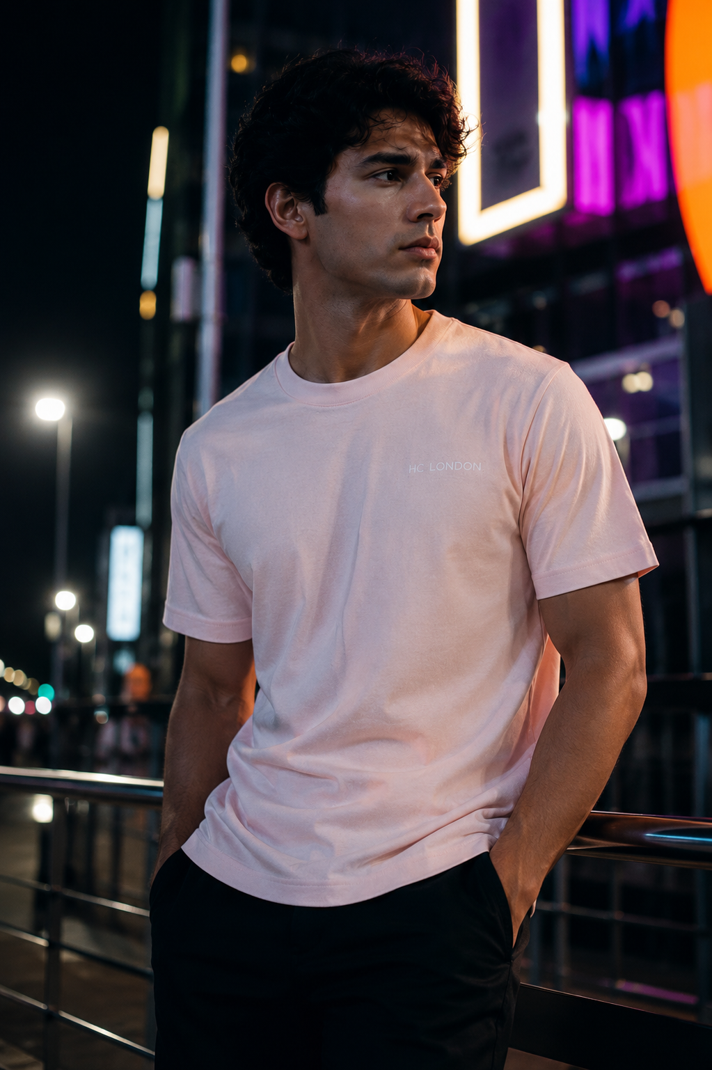 HC London Premium Soft Cotton T-Shirt – Blush Pink | 180 GSM Regular Fit