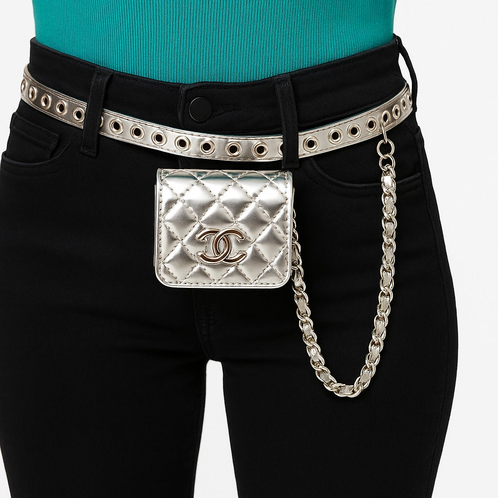 Mini Waist Belt Bag with chain