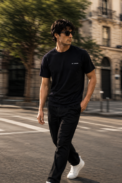 HC London Minimalist Signature Tee – Black