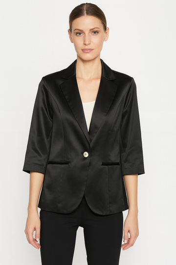 Satin Power Blazer