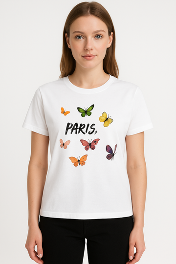 Paris Butterfly Charm T-Shirt