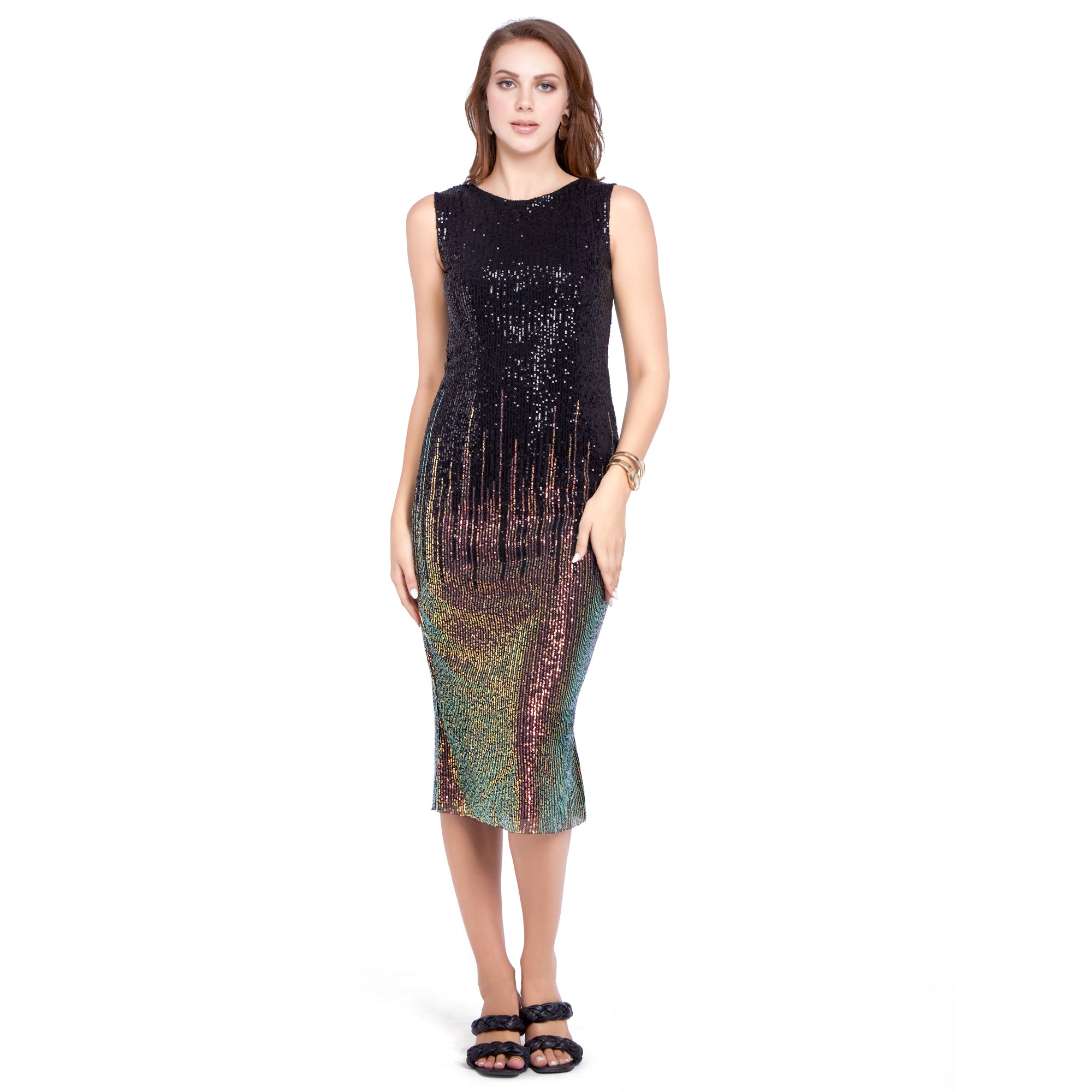 HC London Ombre bodycon Mini Sequin Party wear Dress