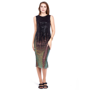 HC London Ombre bodycon Mini Sequin Party wear Dress