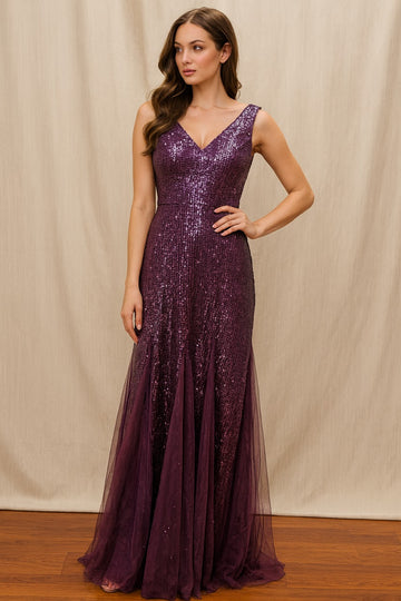 V neck Glamorous women western gown