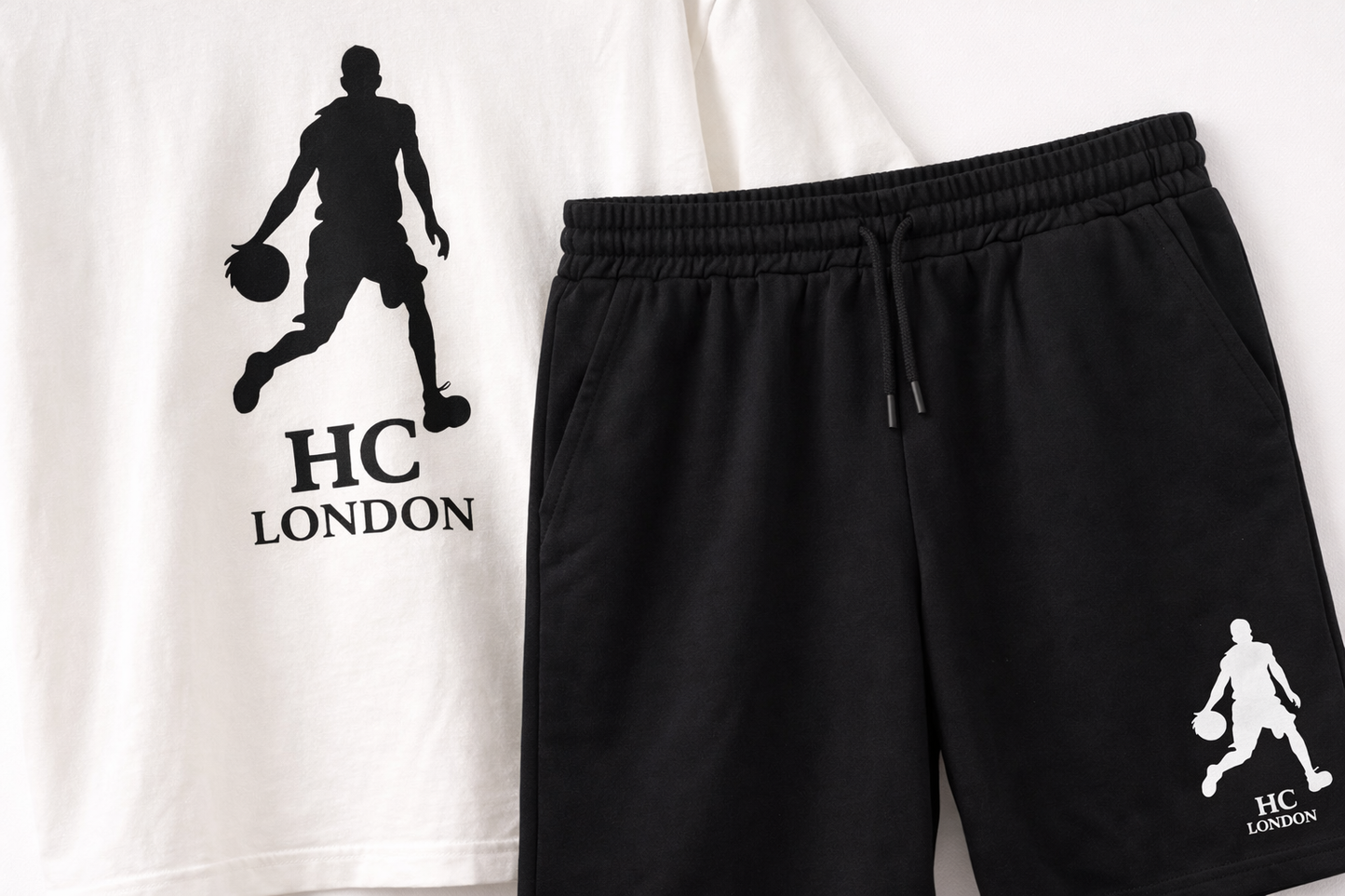 HC LONDON Unisex Oversized Co-Ord Set | 240 GSM 100% Cotton T-Shirt & Premium Shorts | Streetwear Athleisure Matching Set for Men & Women