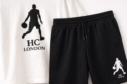 HC LONDON Unisex Oversized Co-Ord Set | 240 GSM 100% Cotton T-Shirt & Premium Shorts | Streetwear Athleisure Matching Set for Men & Women