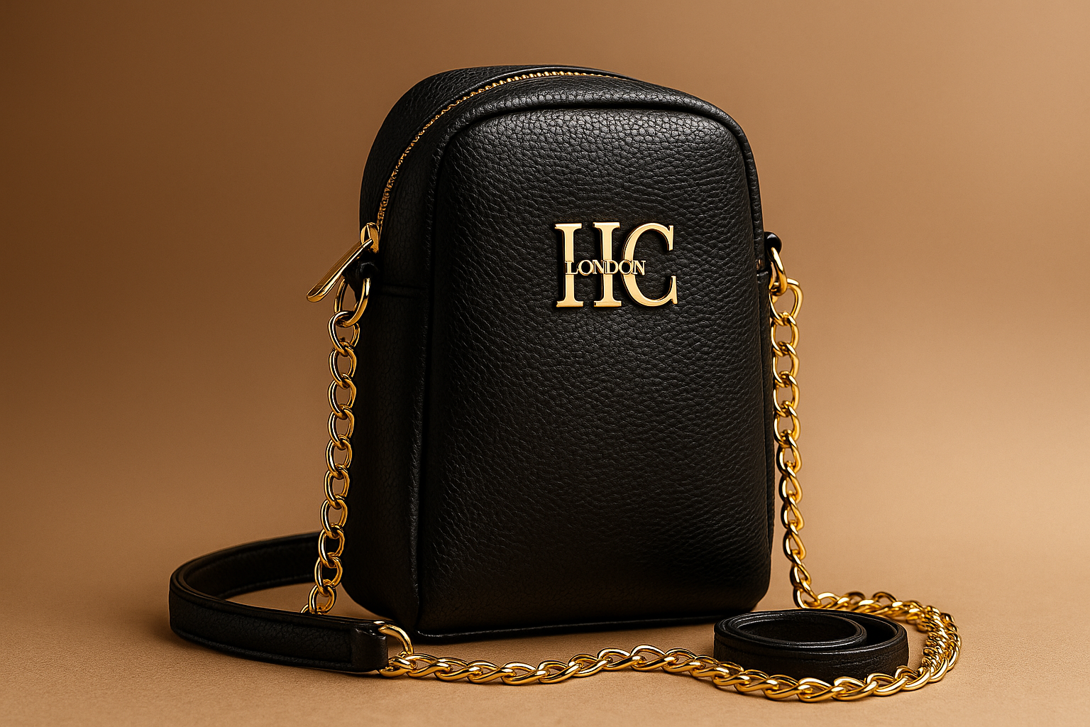 Mini Luxe Crossbody – Jet Pebble Edition