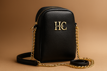 Mini Luxe Crossbody – Jet Pebble Edition