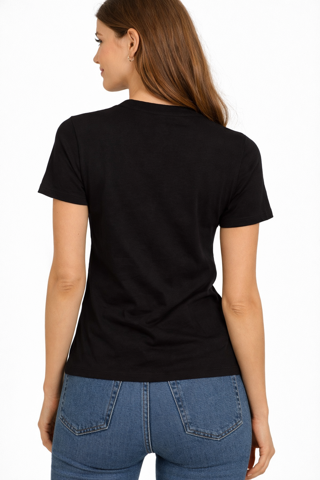 HC London Women Black & White Typography Printed 180 GSM T-Shirt