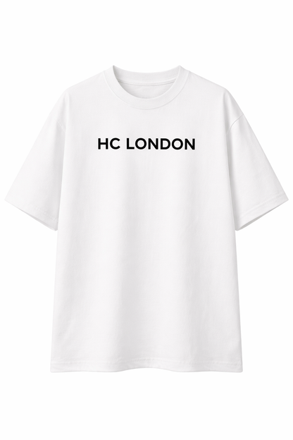 HC LONDON Premium 240 GSM 100% Cotton Oversized T-Shirt – Unisex Heavyweight Streetwear Tee for Men & Women