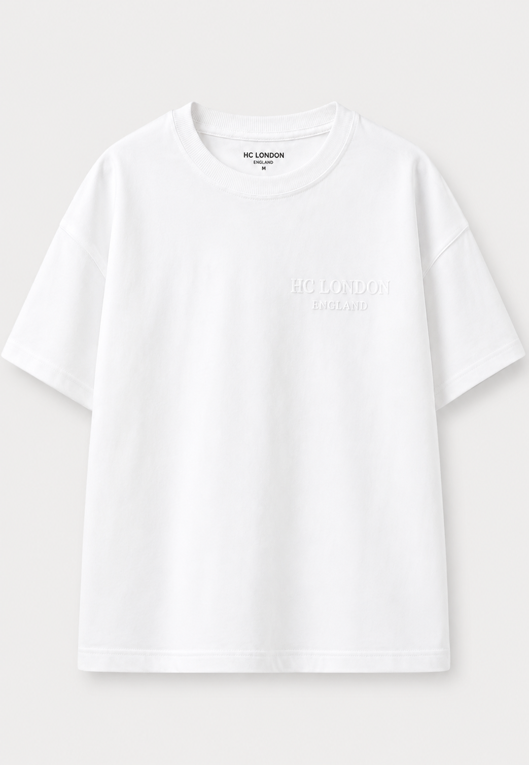 HC London Premium French Terry Co-Ord Set – White T-Shirt & Jade Green Shorts | Luxury Casual Wear for Men
