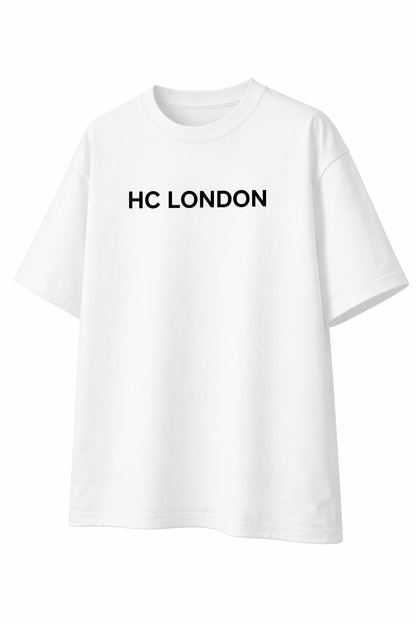 HC LONDON Premium 240 GSM 100% Cotton Oversized T-Shirt – Unisex Heavyweight Streetwear Tee for Men & Women