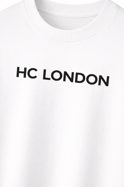 HC LONDON Premium 240 GSM 100% Cotton Oversized T-Shirt – Unisex Heavyweight Streetwear Tee for Men & Women